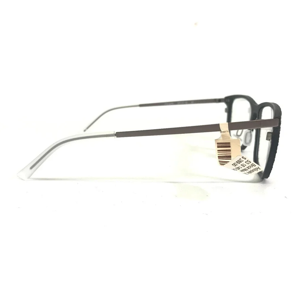 Jhane Barnes Eyeglasses Frames Adjugate BC Gray Burgundy Red Square 53-18-140 - Picture 3 of 11